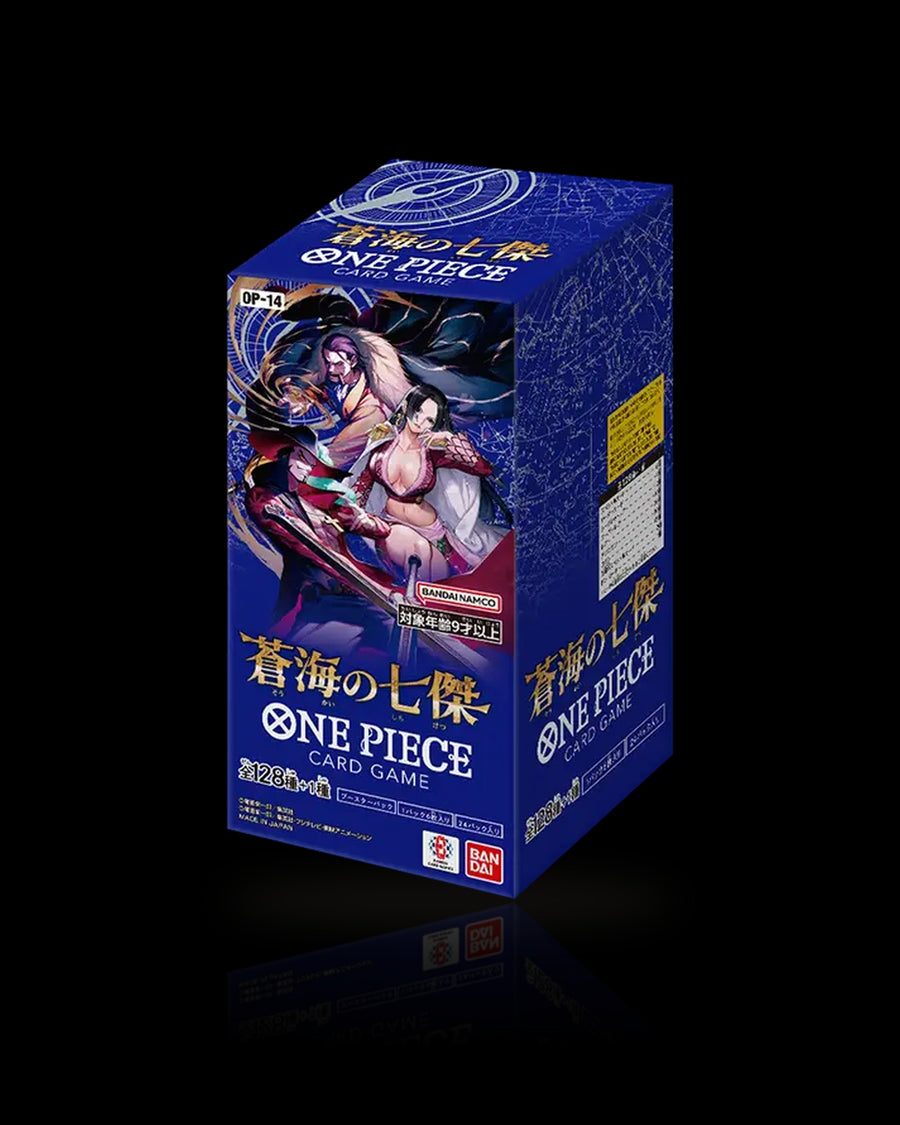 One Piece Card Game The Azure Seas Seven OP-14 Japanese Display