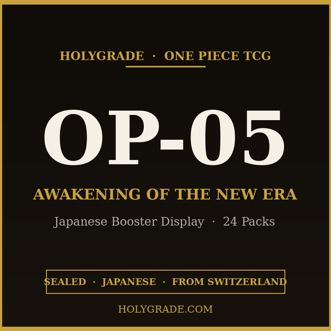 One Piece OP-05 Awakening of the New Era — Japanese Booster Display (HOLYGRADE)