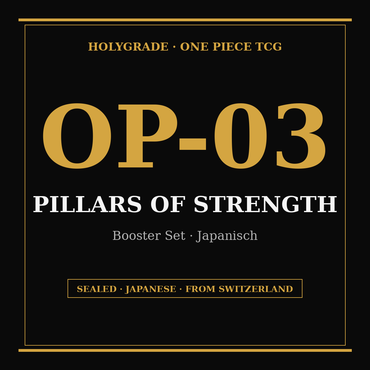 One Piece OP-03 Pillars of Strength Japanese Sealed - HOLYGRADE